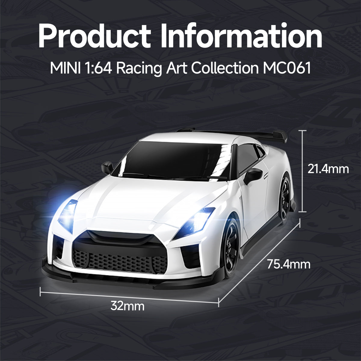 MCARRO 1:64 4WD Drift Car Remote Control Version